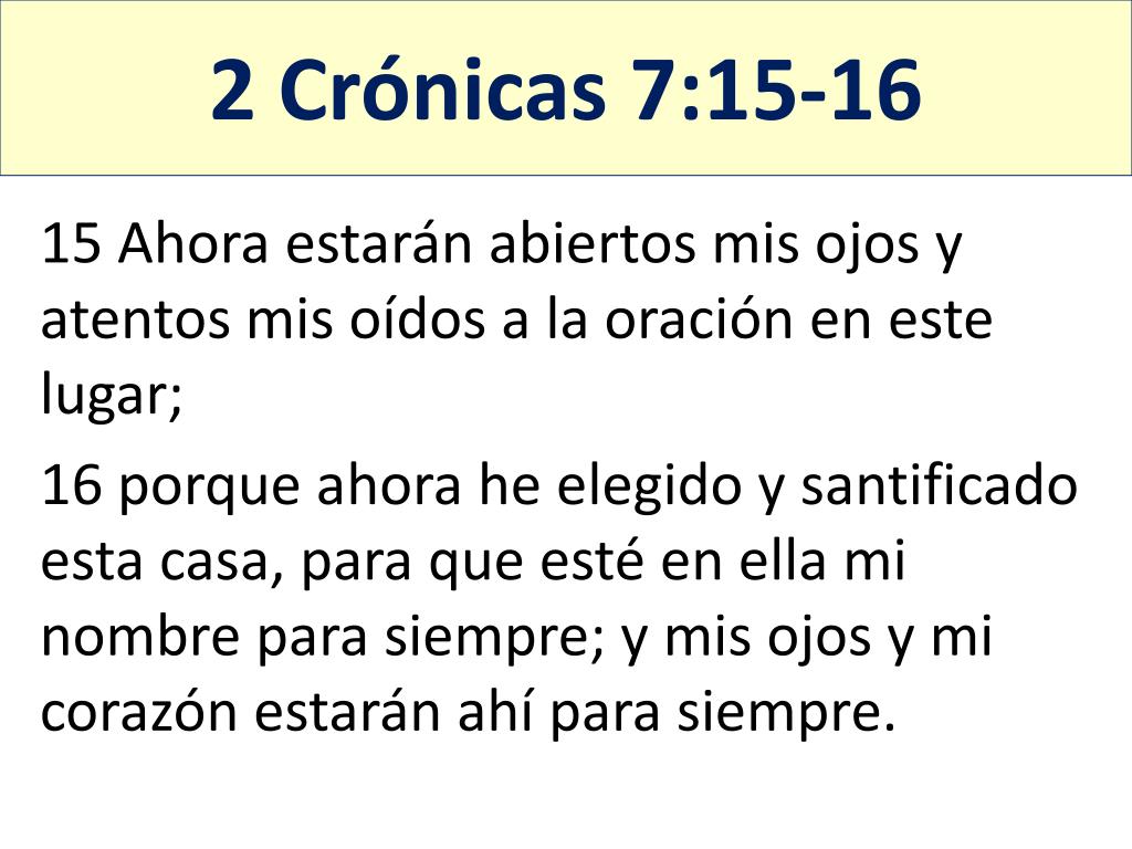 2 Cronicas 7:15-16