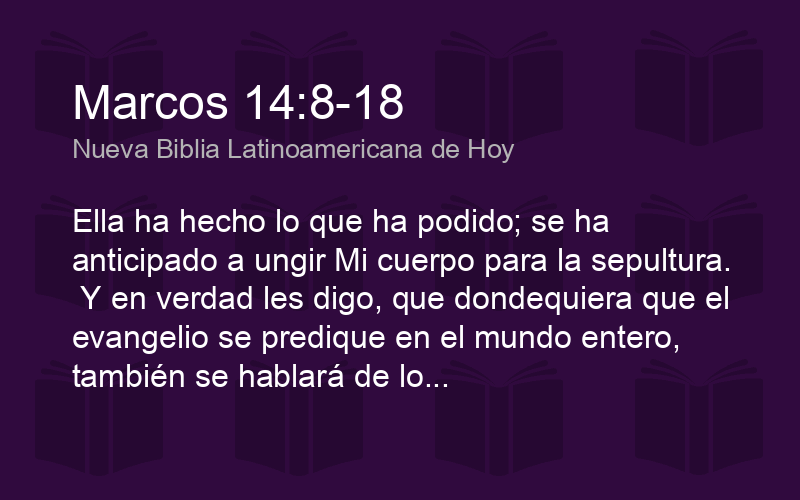 Marcos 14:8